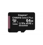 3330-Kingston Technology Canvas Select Plus memoria flash 64 GB MicroSDXC Clase 10 UHS-I