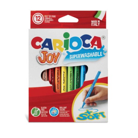 3341-CAJA 12 ROTULADORES COLORES JOY CARIOCA 40614