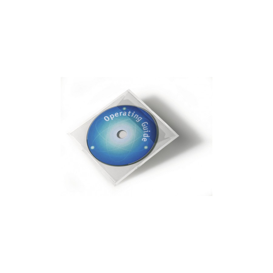 3361-PACK 10 FUNDAS PARA CD/DVD ADHESIVAS DURABLE 8080