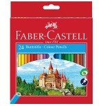 3374-ESTUCHE 24 LAPICES COLORES HEXAGONALES HT FABER CASTELL 120124