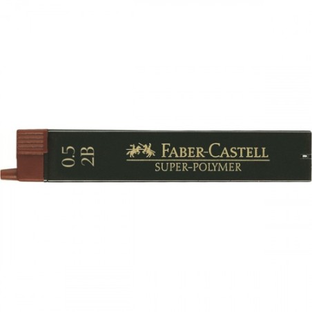 3377-ESTUCHE 12 MINAS 0.5MM SUPER POLIMERAS 2B FABER CASTELL 120502