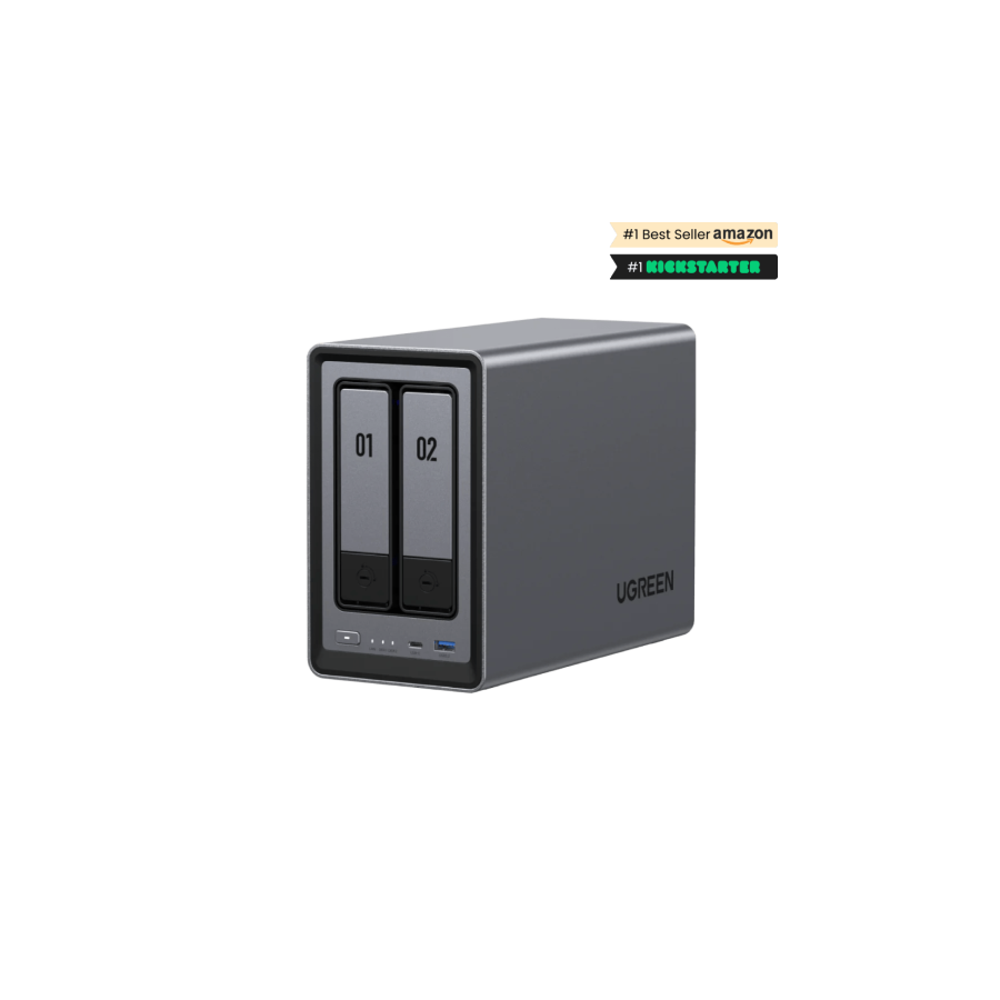 33894-Ugreen NASync DXP2800 NAS System 2-Bay Compacto IntelR N N100 8 GB DDR5 0 TB UGOS Pro Negro