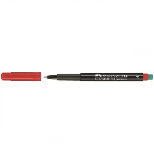 3390-MARCADOR PERMANENTE MULTIMARK PUNTA FINA ROJO FABER CASTELL 151321