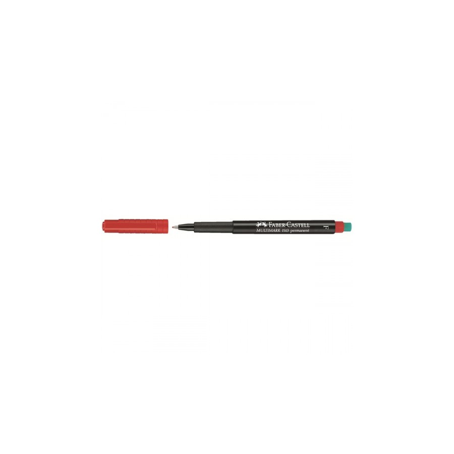 3390-MARCADOR PERMANENTE MULTIMARK PUNTA FINA ROJO FABER CASTELL 151321