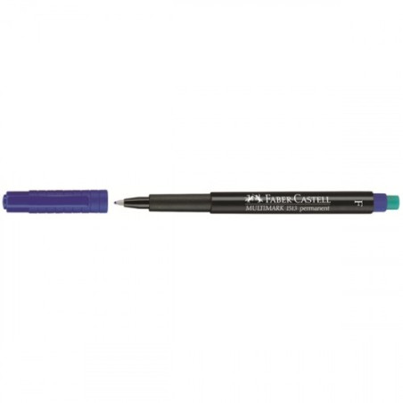 3392-MARCADOR PERMANENTE MULTIMARK PUNTA FINA AZUL FABER CASTELL 151351