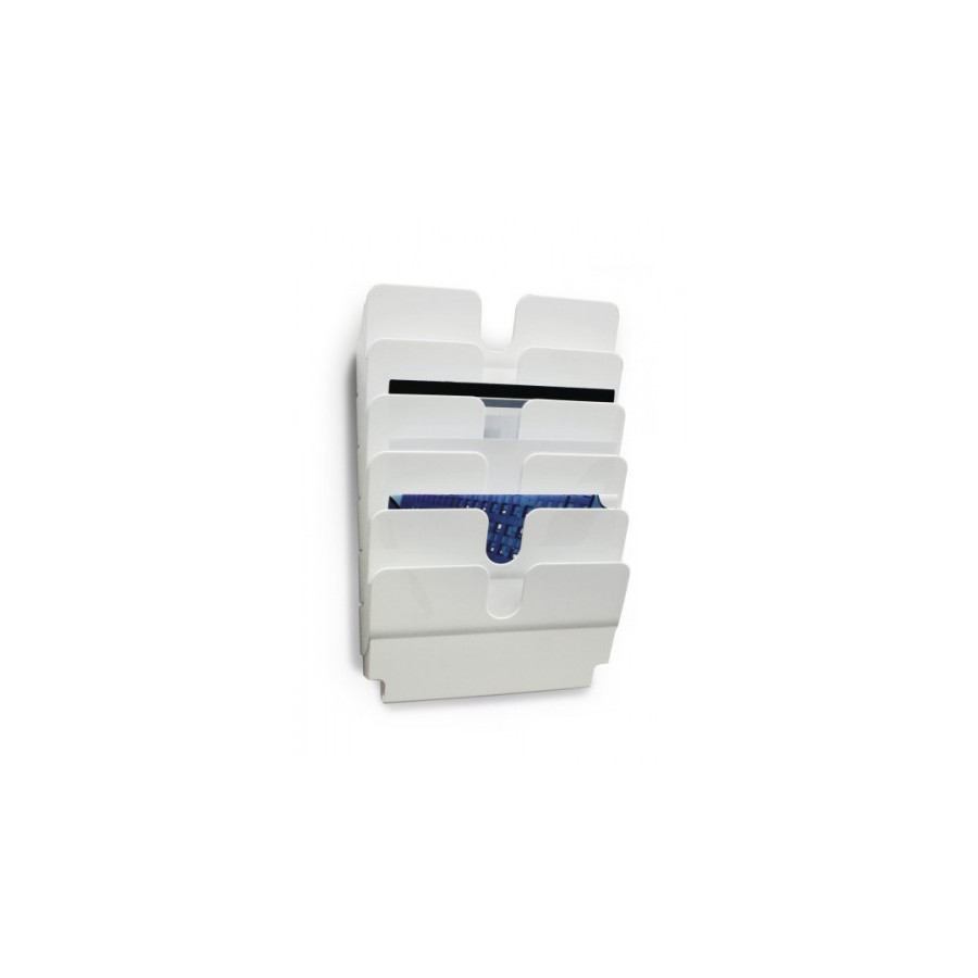 3407-DISPENSADOR PARED FLEXIPLUS 6 COMPARTIMENTOS A4 HORIZONZAL BLANCO DURABLE 1700014011