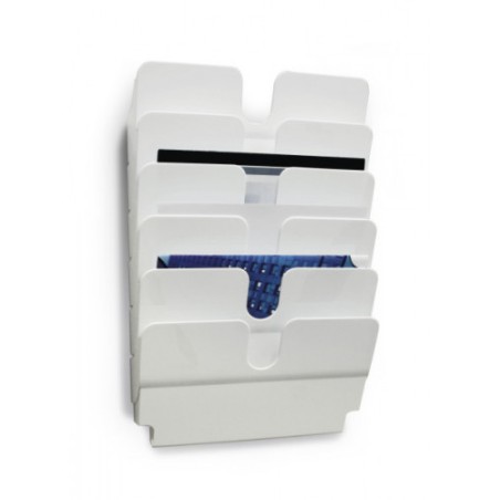 3407-DISPENSADOR PARED FLEXIPLUS 6 COMPARTIMENTOS A4 HORIZONZAL BLANCO DURABLE 1700014011