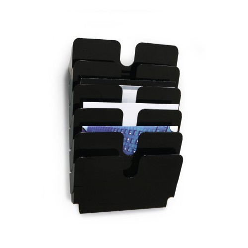 3408-DISPENSADOR PARED FLEXIPLUS 6 COMPARTIMENTOS A4 HORIZONZAL NEGRO DURABLE 1700014061