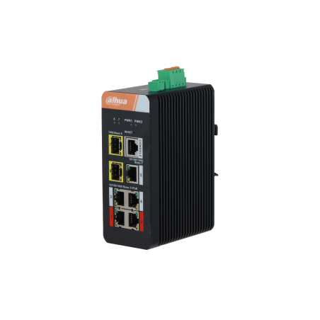34148-(DH-IS4207-4GT-120) DAHUA SWITCH INDUSTRIAL L2 MANAGED 4 1000M GESTIONABLE POE 2.0 WATCHDOG