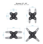 34171-TooQ Soporte de Pared para Pantallas 13"-43", Negro