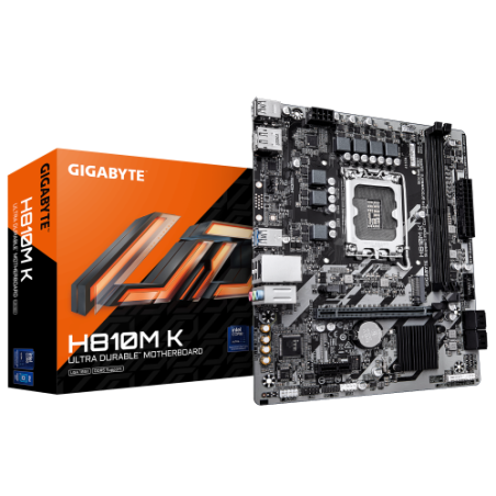34234-PLACA GIGABYTE H810M K,INTEL,1851,H810,2DDR5,128GB,HDMI+DP,4SATA6+1M.2,GBLAN,3USB3.2,MATX