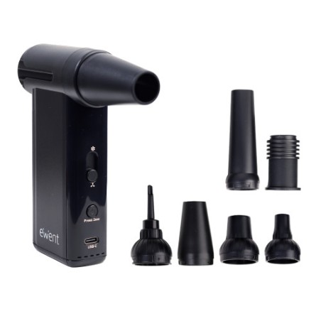 34295-EWENT PISTOLA DE AIRE COMPRIMIDO 8 VELOCIDADES, ASPIRADOR, BOMBA DE VACIO E INFLADOR (130000 RPM)