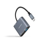 34297-NANOCABLE CONVERSOR USB-C MACHO A HDMI HEMBRA, VGA HEMBRA, USB3.0 Y USB-C PD