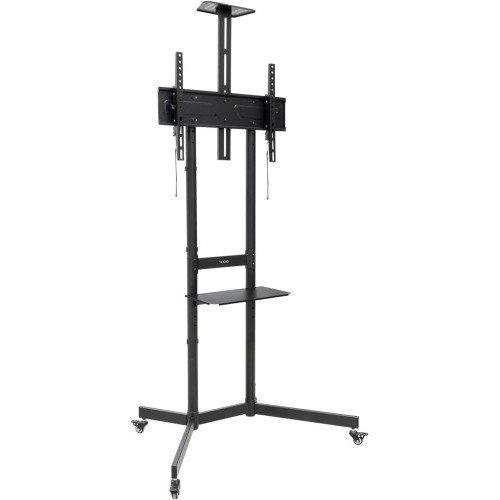 34320-(P) TOOQ SOPORTE SUELO RUEDAS "NEFERTITI", 37-70", NEGRO