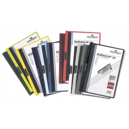 3437-DOSSIER CON CLIP 30 H A4 VERDE DURABLE 2200-32