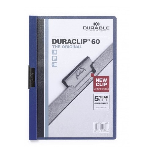 3440-DOSSIER CON CLIP 60 H A4 AZUL OSCURO DURABLE 2209-07