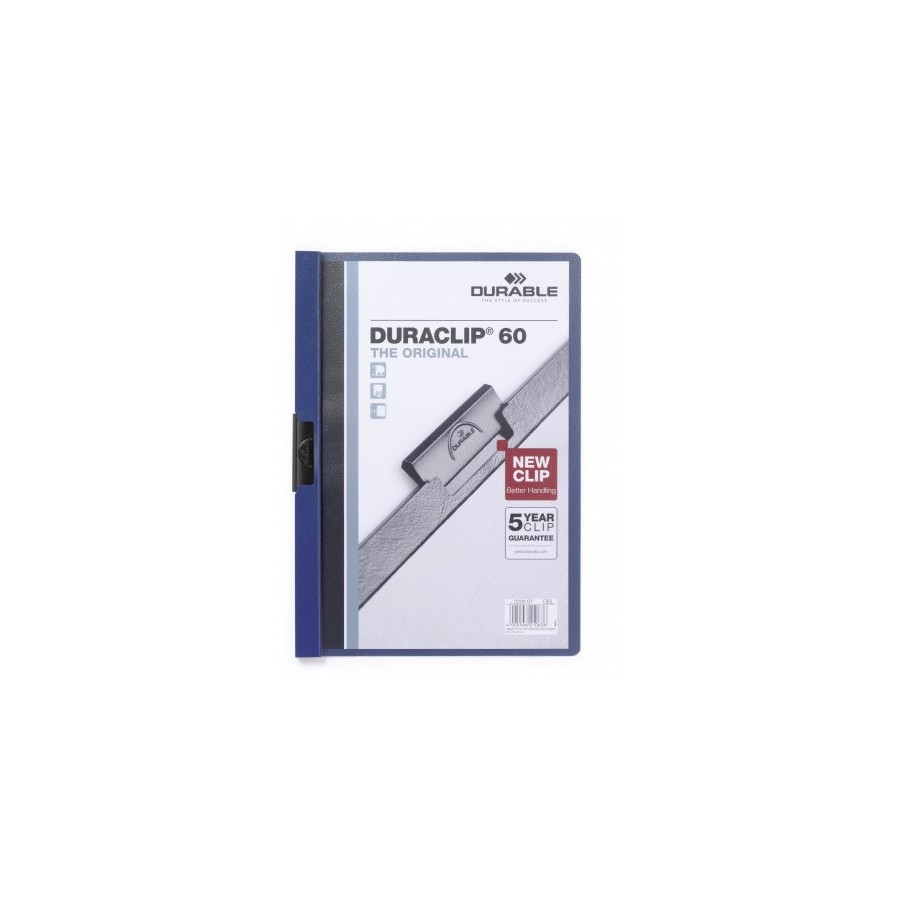 3440-DOSSIER CON CLIP 60 H A4 AZUL OSCURO DURABLE 2209-07