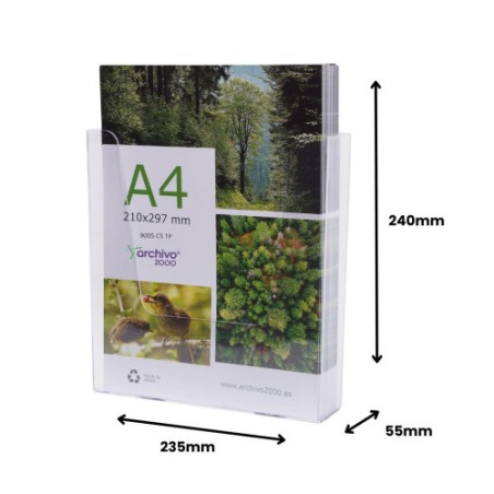 34491-PORTAFOLLETOS MURAL PREMIUM A4 VERTICAL 55x235x240MM ARCHIVO 2000 9005CSTP