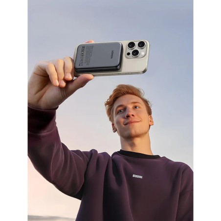 34567-UGREEN UGREEN 10000MAH MAGNETIC WIRELESS POWER BANK SPACE GRAY