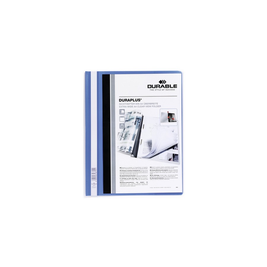 3460-DOSSIER FASTENER DURAPLUS A4 PVC AZUL CLARO DURABLE 2579-06