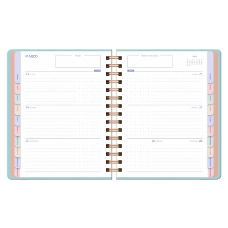 34627-AGENDA 2026 BOTANICAL ESPIRAL SEMANA VISTA 15 X 21 CM. BOUQUET DOHE 13265 - 26