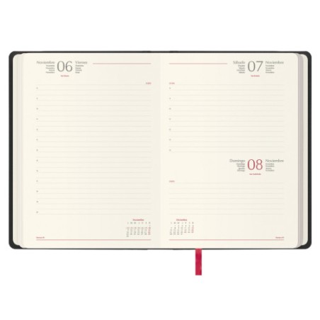 34663-AGENDA 2026 MANAOS DIA PAGINA 17 X 24 CM. COLOR NEGRO DOHE 12757 - 26