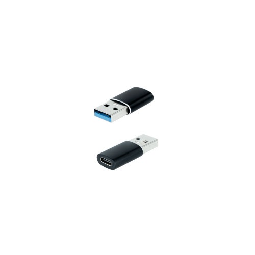 34693-Nanocable Adaptador USB-A 3.1 a USB-C, USB-A/M-USB-C/H, Negro