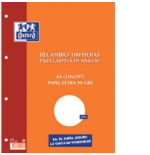 34715-RECAMBIO A4 100 HOJAS 4 TALADROS 1 LINEA MARGEN IZQUIERDO OXFORD 400173743