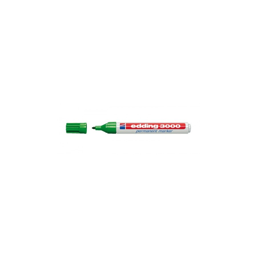 3472-MARCADOR PERMANENTE PUNTA REDONDA 1.5-3MM 3000 VERDE EDDING 3000-04