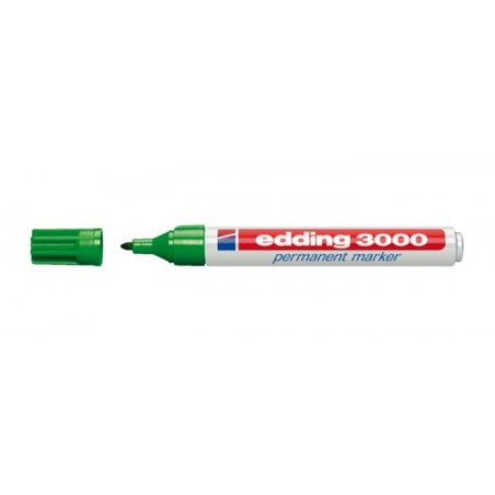 3472-MARCADOR PERMANENTE PUNTA REDONDA 1.5-3MM 3000 VERDE EDDING 3000-04