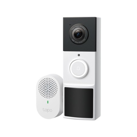 34870-TP-LINK VIDEO DOORBELL CAMERA 1 X TAPO D210, 1 X TAPO D100C SPEC: 2K 3MP (2304X1296), 2.4GHZ, 6400MAH RECHARGEABLE
