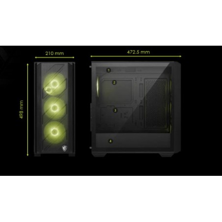 34893-CAJA MSI MAG FORGE 330R AIRFLOW