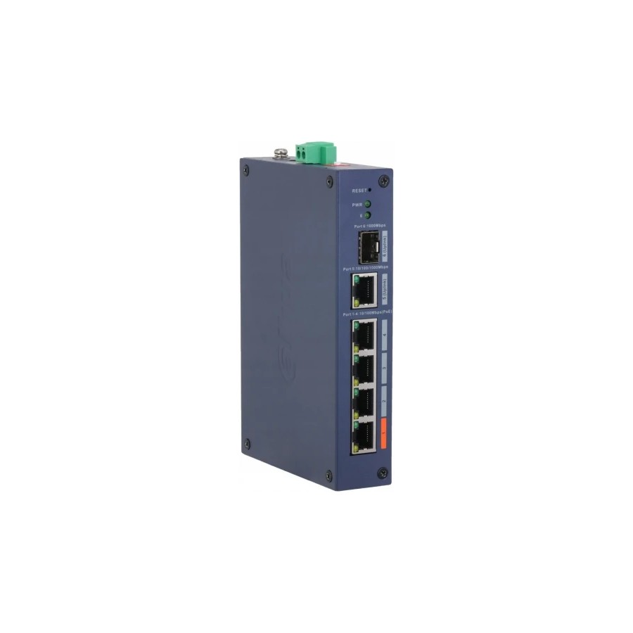 34916-(DH-CHS4106-4ET-60) DAHUA SWITCH INDUSTRIAL 6 PUERTOS CLOUD MANAGED GIGABIT, 4 PUERTOS POE, 60W, HI-POE, L2