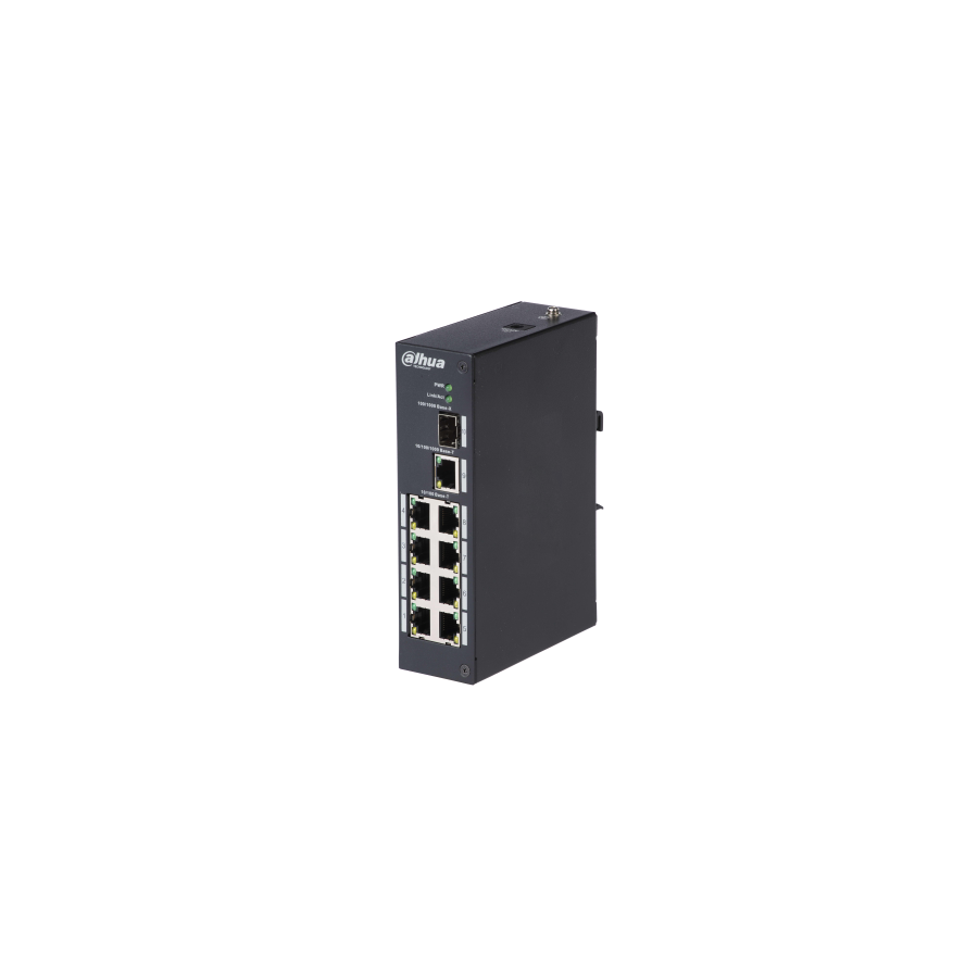 34925-(DH-PFS3110-8T) DAHUA SWITCH INDUSTRIAL L2 8 PUERTOS + 1 UPLINK GIGABIT + 1 SFP
