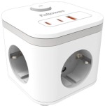 35080-TOMA CARGA + USB A/C DIAMETRO 60/80 CM BLANCO FELLOWES 100137178