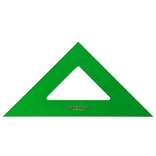 3511-ESCUADRA 25CM NO GRADUADA COLOR VERDE FABER CASTELL 566-25