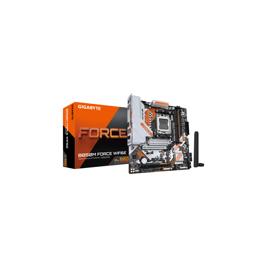 35419-PLACA GIGABYTE B850M FORCE WF6E,AMD,AM5,B850,2DDR5,128GB,1HDMI+1DP,4SATA3+3M.2,GBELAN+WIFI6E+BT5.3,4USB3.2,MATX