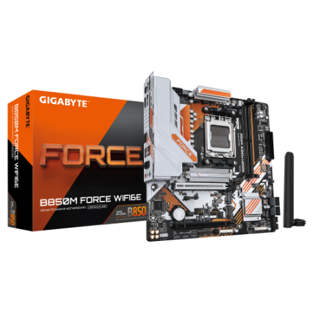 35419-PLACA GIGABYTE B850M FORCE WF6E,AMD,AM5,B850,2DDR5,128GB,1HDMI+1DP,4SATA3+3M.2,GBELAN+WIFI6E+BT5.3,4USB3.2,MATX