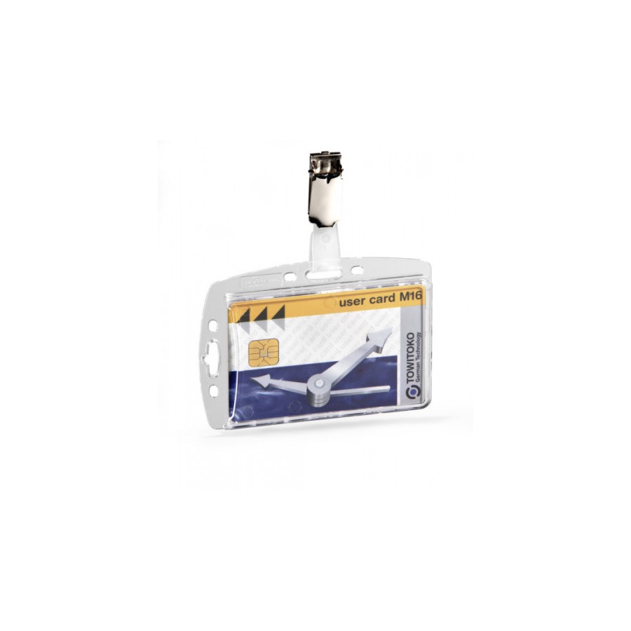 3542-CAJA DE 25 IDENTIFICADORES RIGIDOS CON PINZA PARA TARJETAS 54X85 DURABLE 8005-19