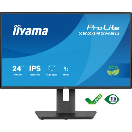 35488-MONITOR IYAMA PROLITE XB2492HSU-B1, 61 CM (24"), 1080 X 1920 PIXELES, QUAD HD, LED, 3 MS, NEGRO