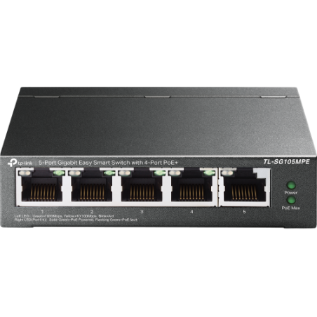 35534-TP-Link TL-SG105MPE switch L2 Gigabit Ethernet (10/100/1000) Energia sobre Ethernet (PoE) Negro