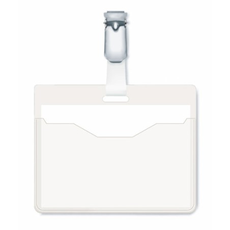 3555-CAJA DE 25 IDENTIFICADORES CON PINZA TRANSPARENTE 60X90 DURABLE 8106-19