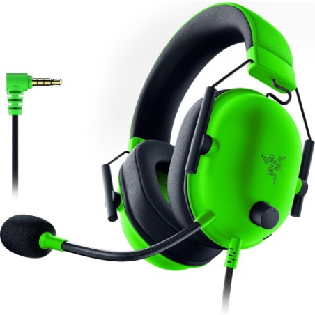 35588-Razer BlackShark V2 X Auriculares Alambrico Diadema Juego Verde, Negro