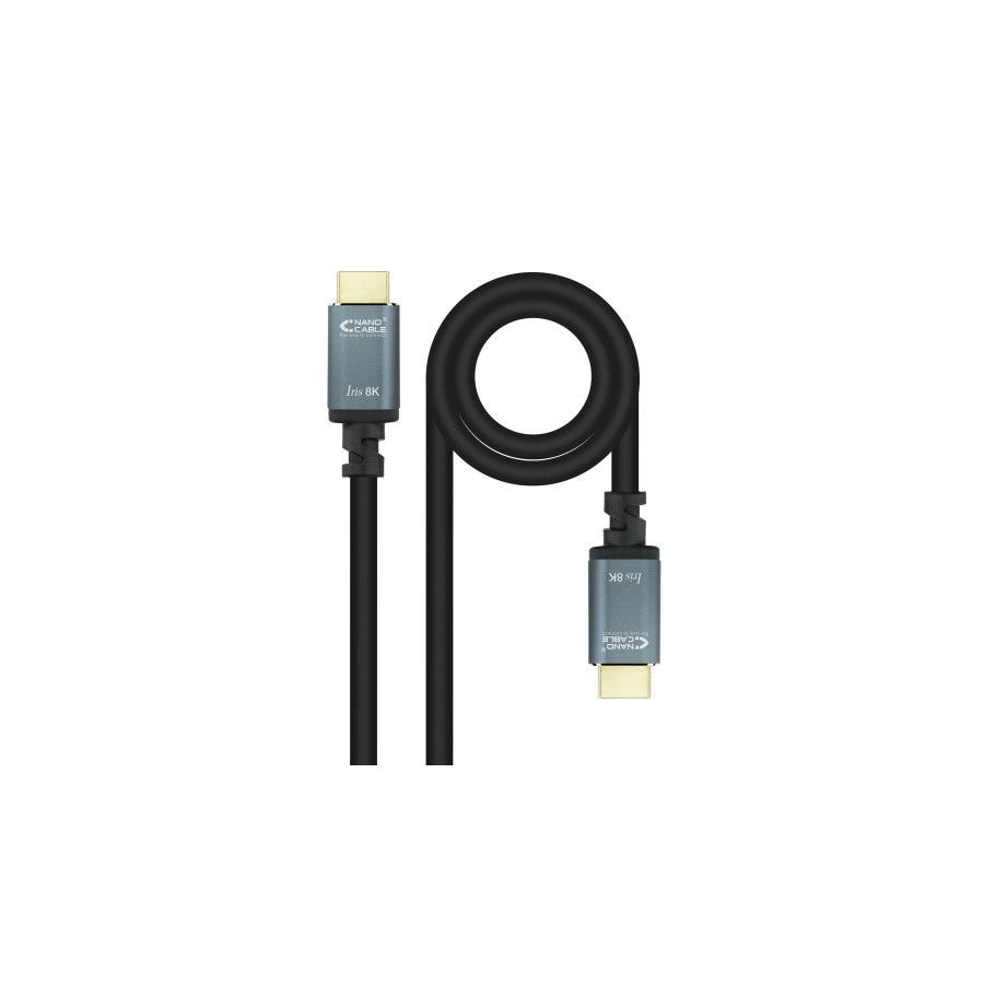 35602-Nanocable Cable HDMI 2.1 IRIS 8K A/M-A/M, Negro, 10 Metros