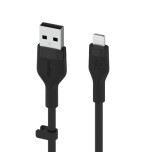 35684-Belkin Cbl Silicqe USB-A LTG 2M noir Negro