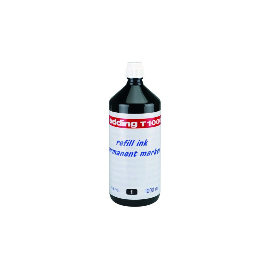 3576-FRASCO TINTA T 1000 PARA RELLENAR 1000ML NEGRO EDDING T1000-01