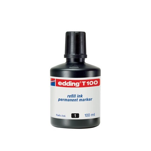 3578-FRASCO TINTA PARA RELLENAR 100ML NEGRO EDDING T100-01