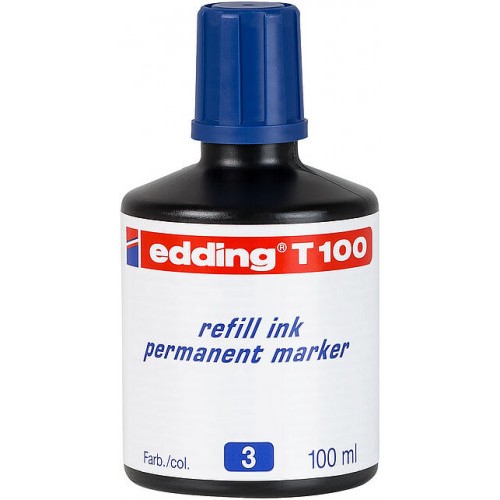 3580-FRASCO TINTA PARA RELLENAR 100ML AZUL EDDING T100-03