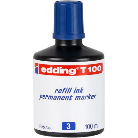 3580-FRASCO TINTA PARA RELLENAR 100ML AZUL EDDING T100-03