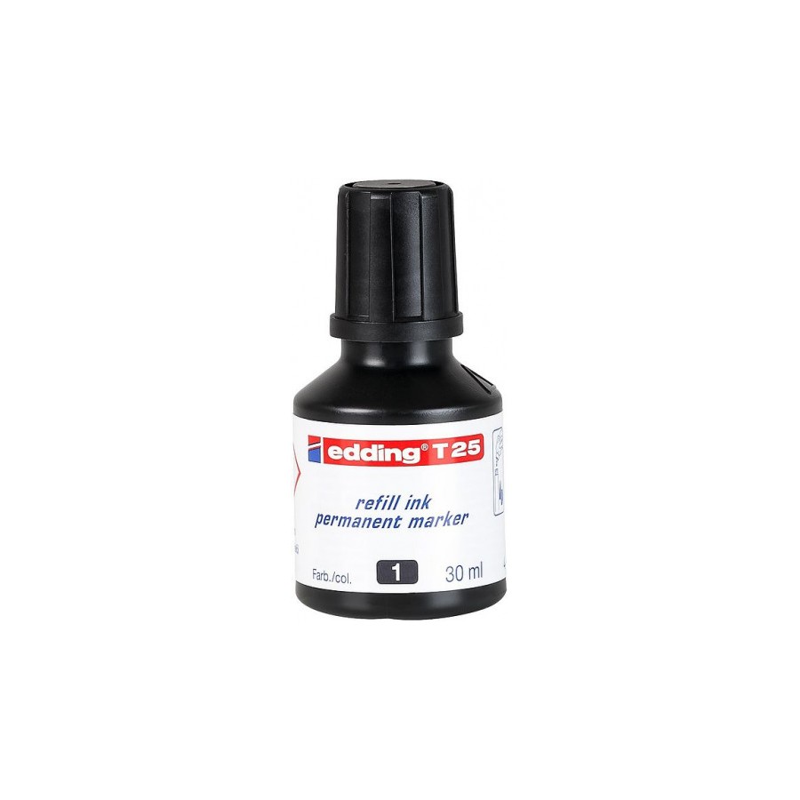 3581-FRASCO TINTA PARA RELLENAR 30ML NEGRO EDDING T25-001